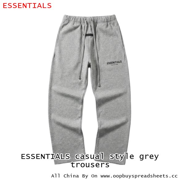 ESSENTIALS casual style grey trousers