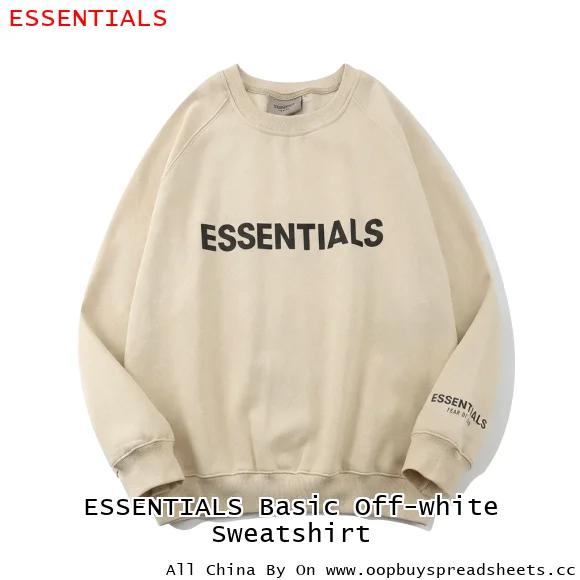 ESSENTIALS Basic Off-white Sweatshirt