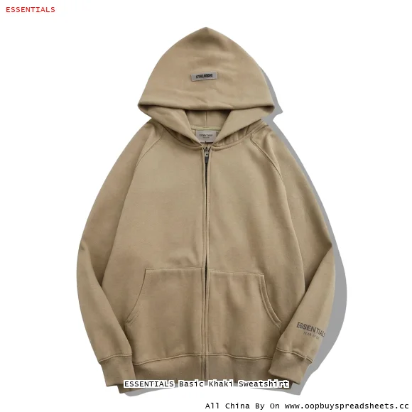 ESSENTIALS Basic Khaki Sweatshirt