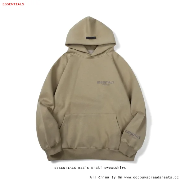 ESSENTIALS Basic Khaki Sweatshirt