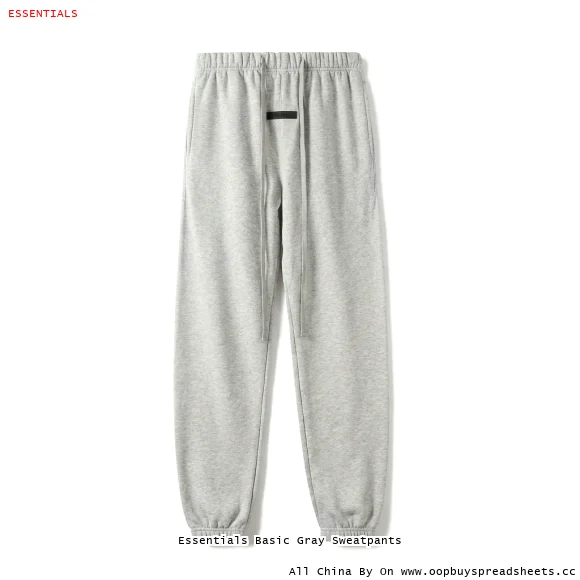 Essentials Basic Gray Sweatpants