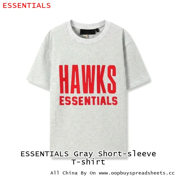 ESSENTIALS Gray Short-sleeve T-shirt