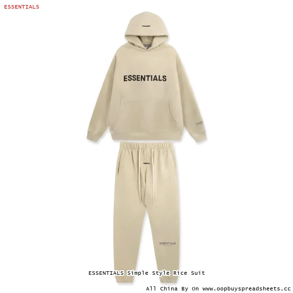 ESSENTIALS Simple Style Rice Suit