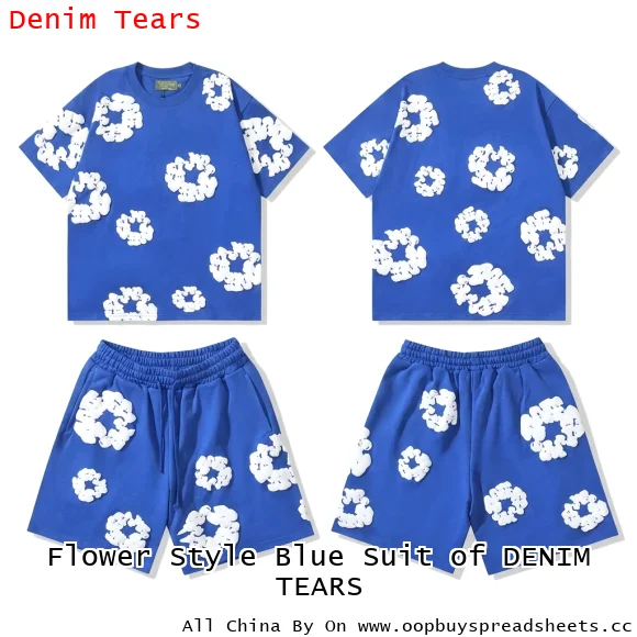 Flower Style Blue Suit of DENIM TEARS