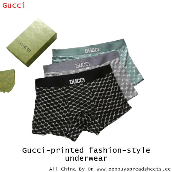 Gucci-printed fashion-style underwear