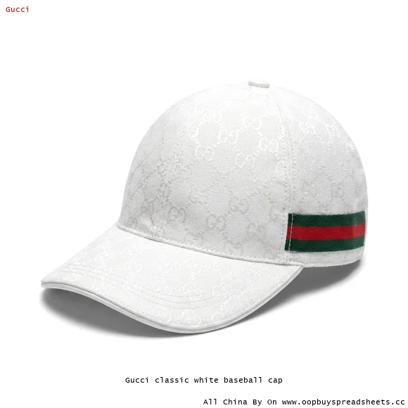 Gucci classic white baseball cap