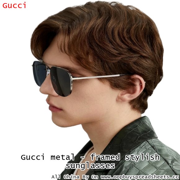 Gucci metal - framed stylish sunglasses
