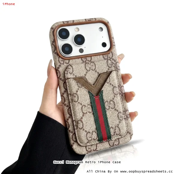 Gucci Monogram Retro iPhone Case