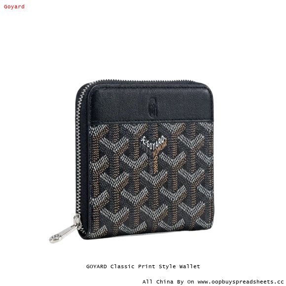 GOYARD Classic Print Style Wallet