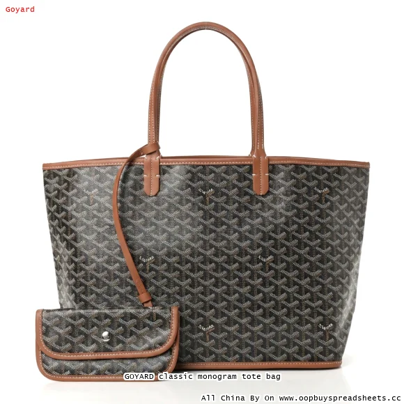 GOYARD classic monogram tote bag
