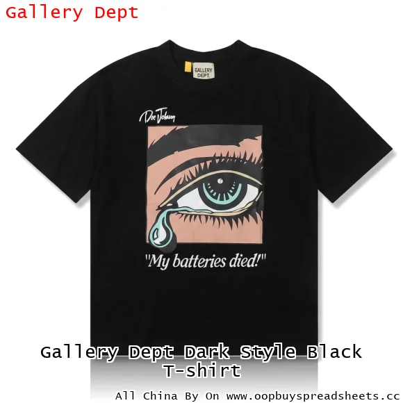 Gallery Dept Dark Style Black T-shirt
