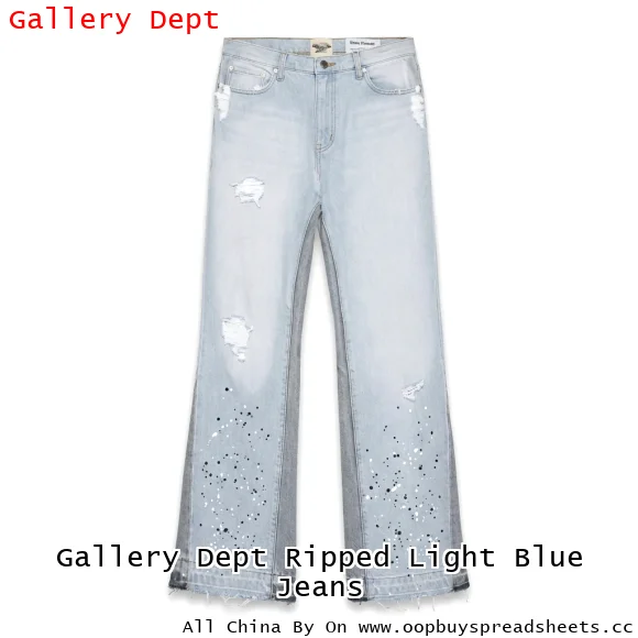 Gallery Dept Ripped Light Blue Jeans