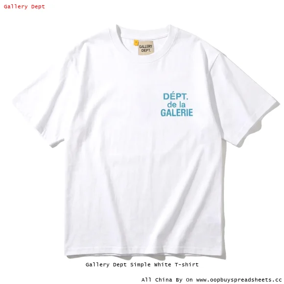 Gallery Dept Simple White T-shirt