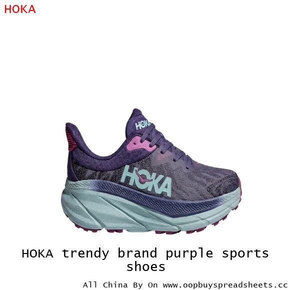 HOKA trendy brand purple sports shoes