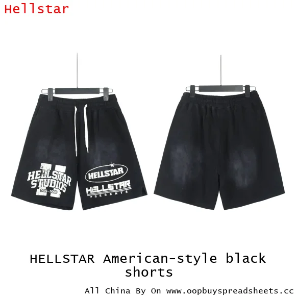 HELLSTAR American-style black shorts