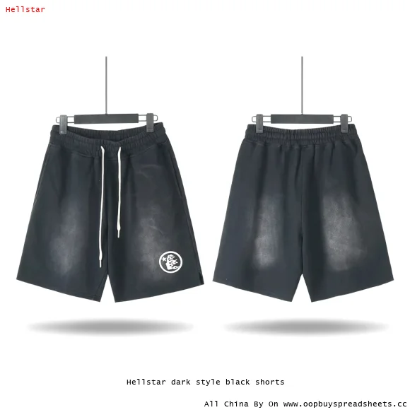 Hellstar dark style black shorts