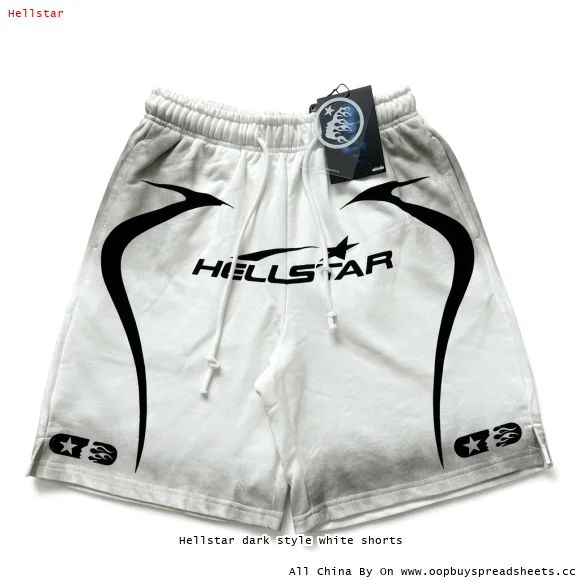 Hellstar dark style white shorts