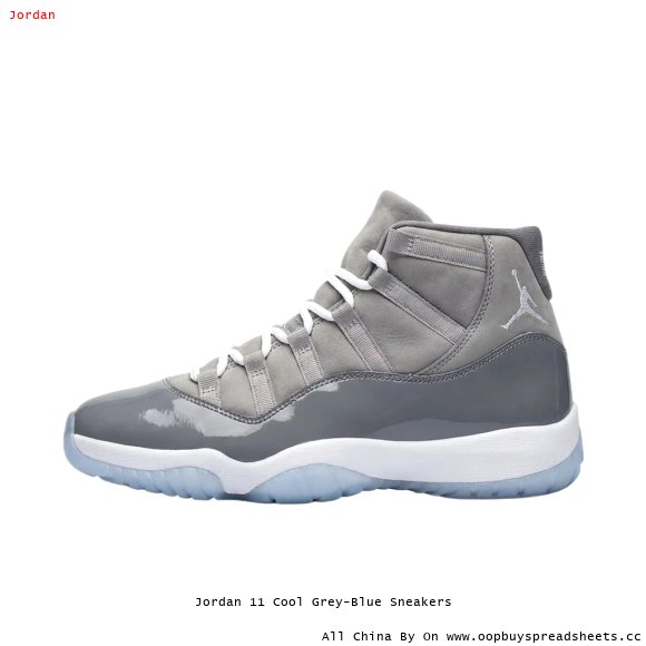 Jordan 11 Cool Grey-Blue Sneakers