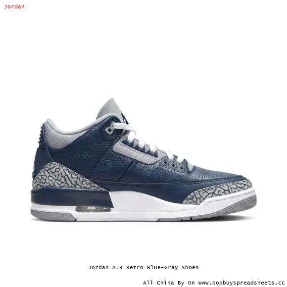 Jordan AJ3 Retro Blue-Gray Shoes