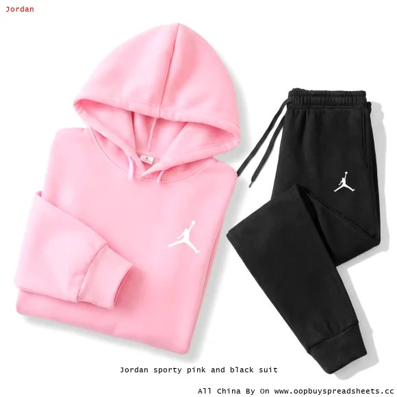 Jordan sporty pink and black suit