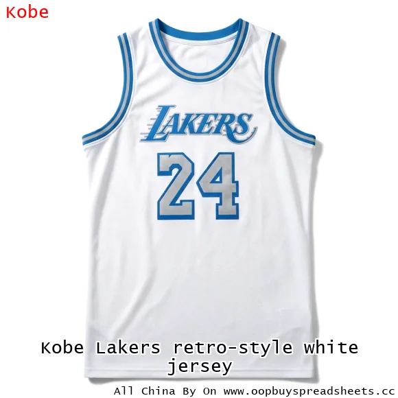 Kobe Lakers retro-style white jersey
