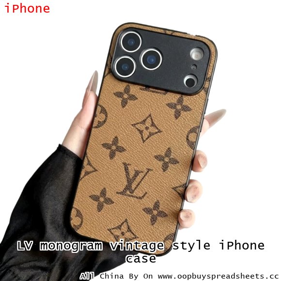LV monogram vintage style iPhone case