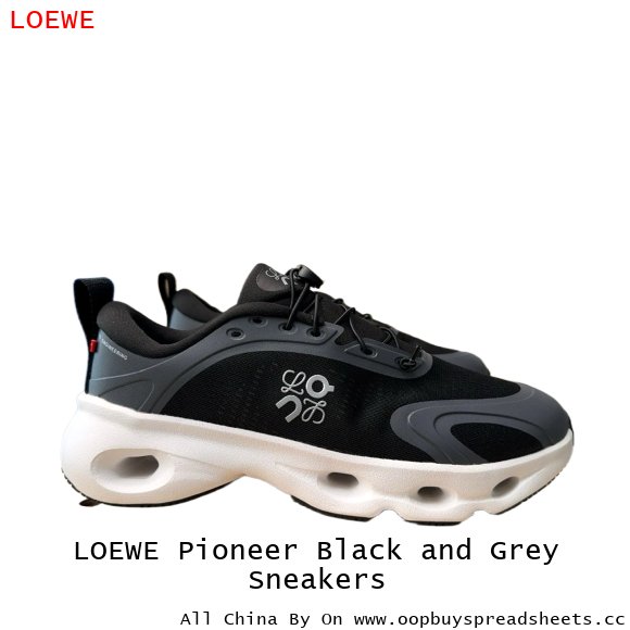 LOEWE Pioneer Black and Grey Sneakers