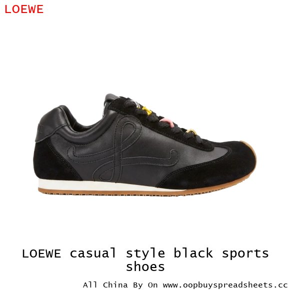 LOEWE casual style black sports shoes
