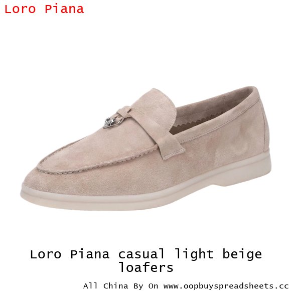 Loro Piana casual light beige loafers