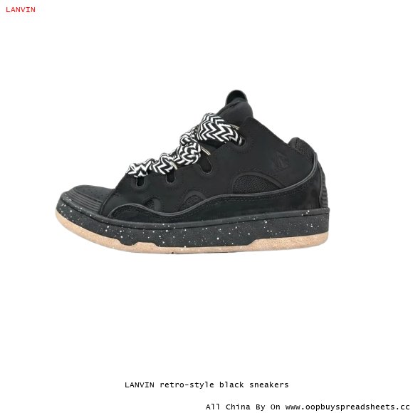LANVIN retro-style black sneakers