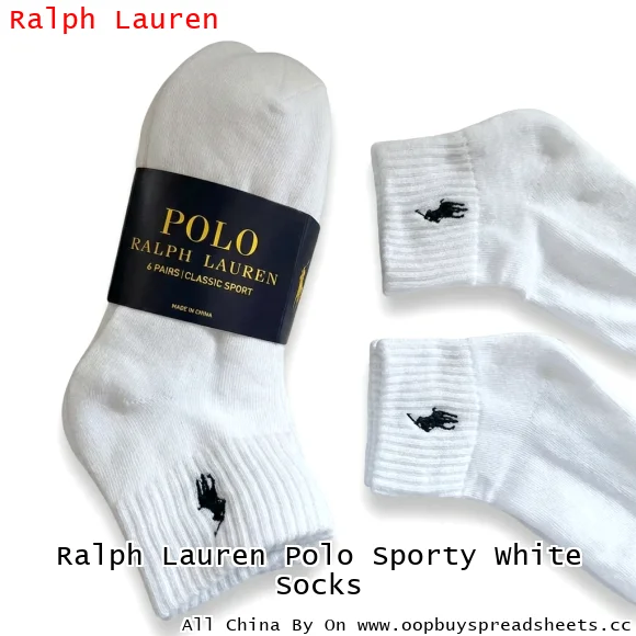 Ralph Lauren Polo Sporty White Socks