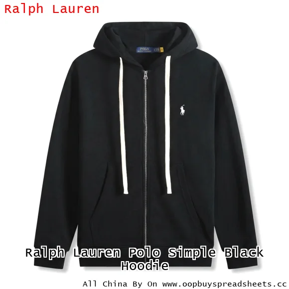 Ralph Lauren Polo Simple Black Hoodie