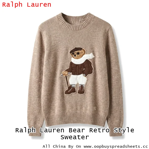 Ralph Lauren Bear Retro Style Sweater