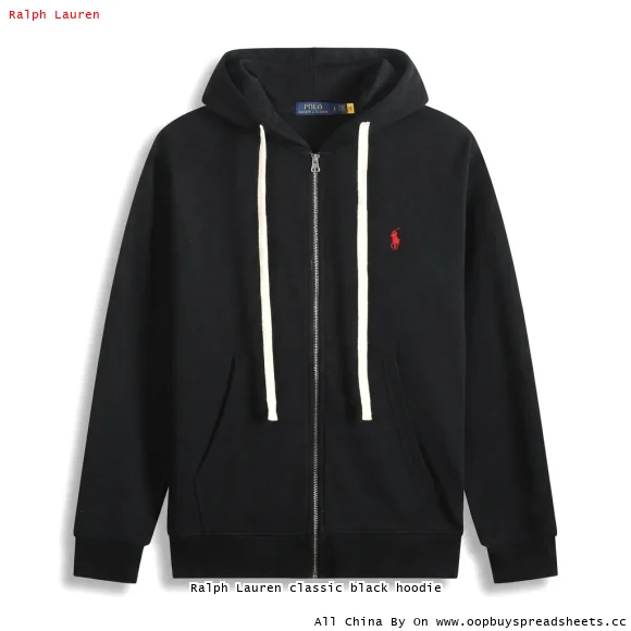 Ralph Lauren classic black hoodie