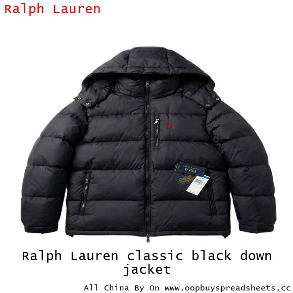Ralph Lauren classic black down jacket