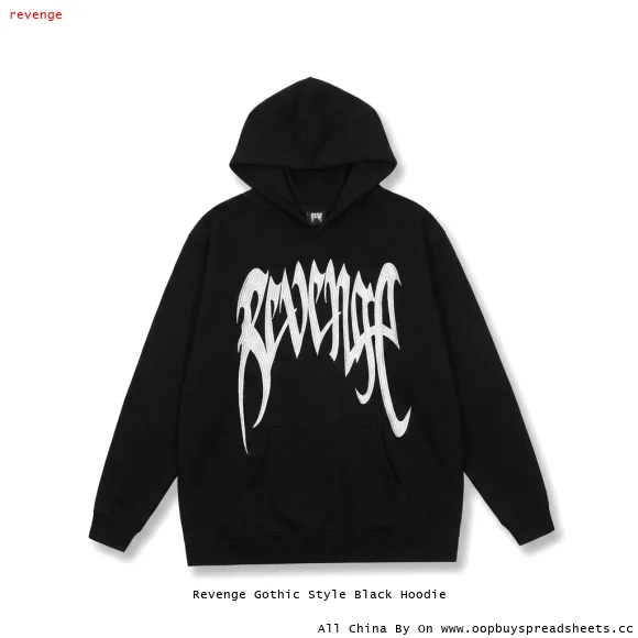 Revenge Gothic Style Black Hoodie