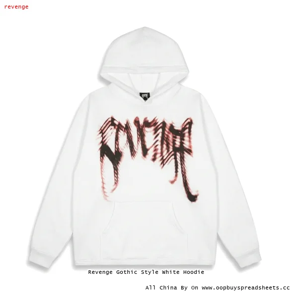 Revenge Gothic Style White Hoodie