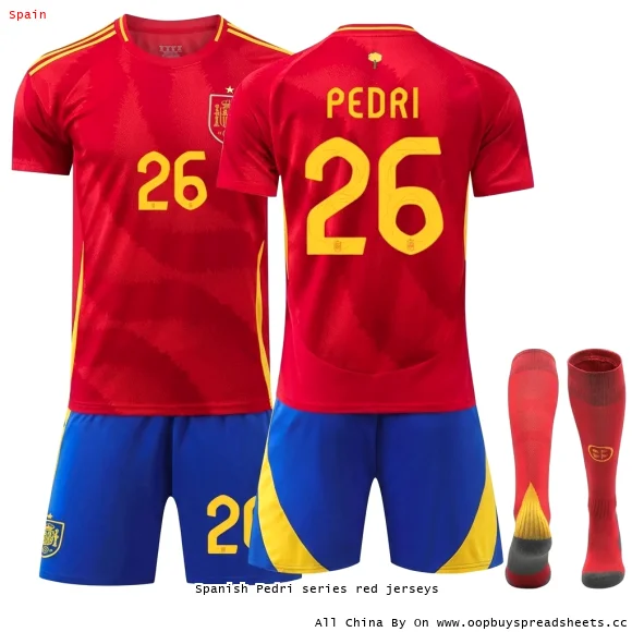 Spanish Pedri series red jerseys