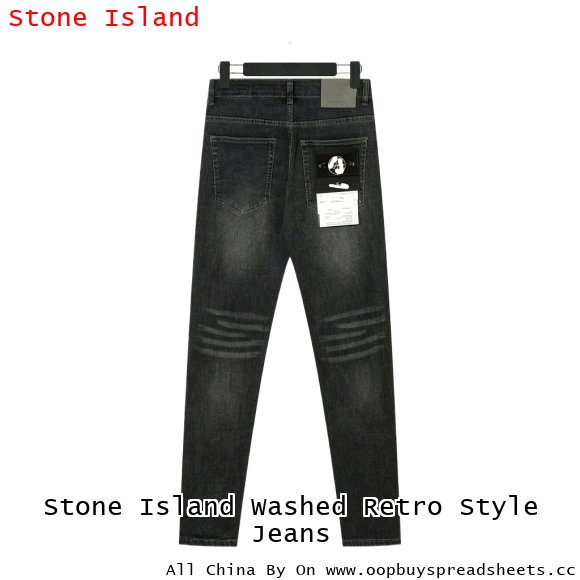 Stone Island Washed Retro Style Jeans