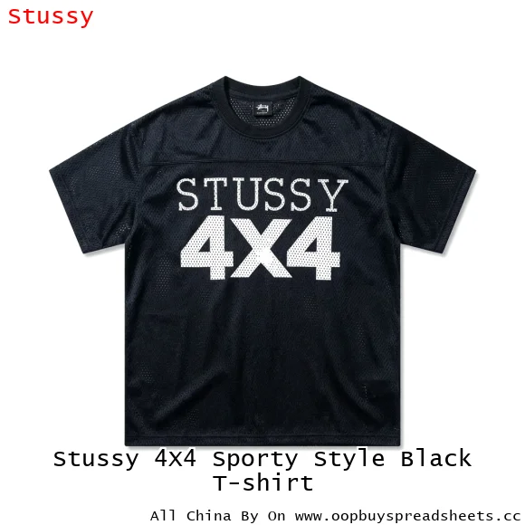 Stussy 4X4 Sporty Style Black T-shirt