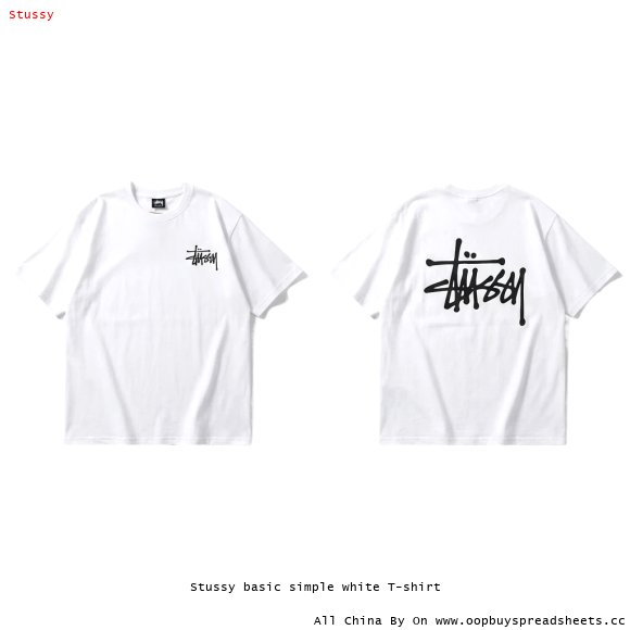Stussy basic simple white T-shirt