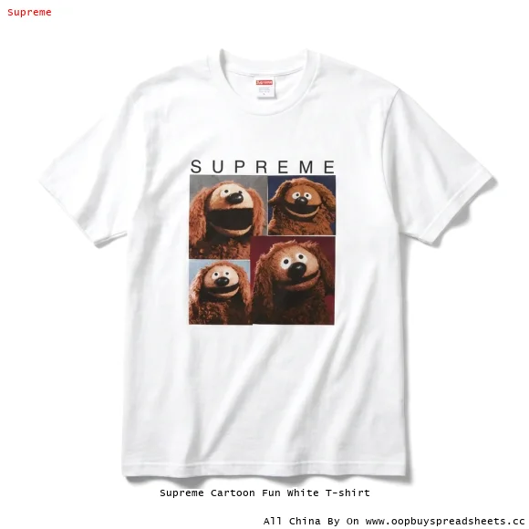 Supreme Cartoon Fun White T-shirt