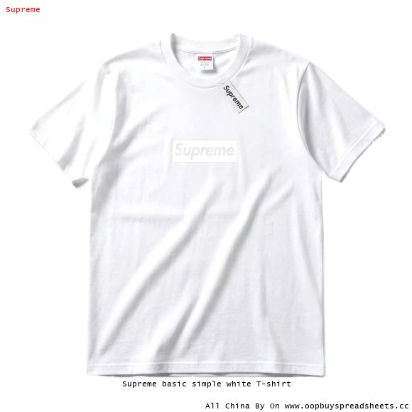 Supreme basic simple white T-shirt