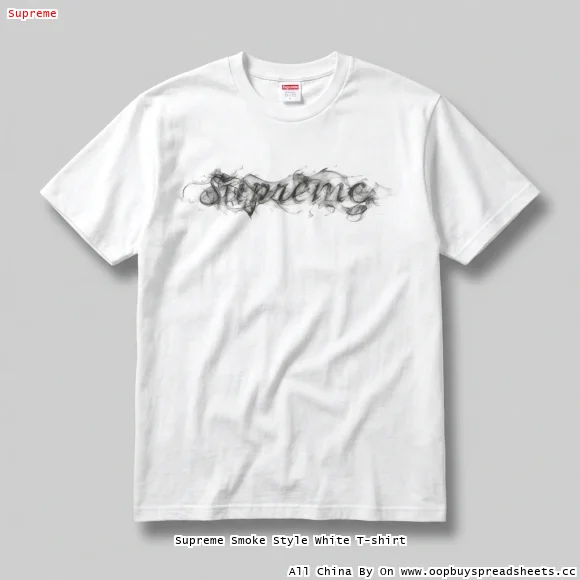 Supreme Smoke Style White T-shirt