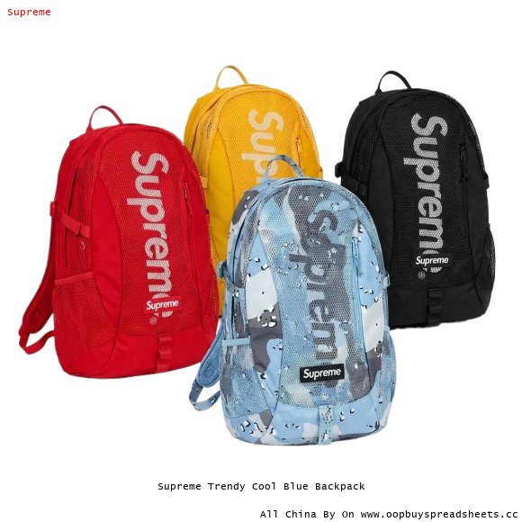 Supreme Trendy Cool Blue Backpack