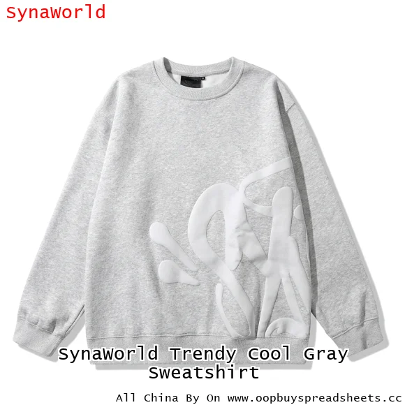 SynaWorld Trendy Cool Gray Sweatshirt