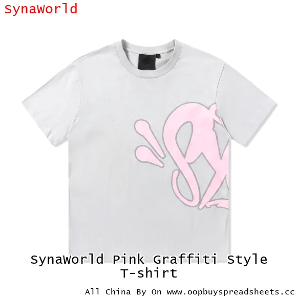 SynaWorld Pink Graffiti Style T-shirt