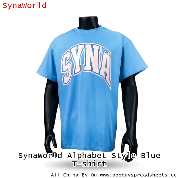 SynaWorld Alphabet Style Blue T-shirt