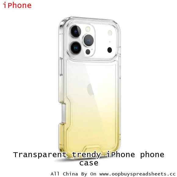 Transparent trendy iPhone phone case