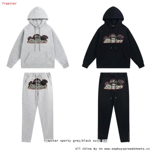 Trapstar sporty grey/black suit set